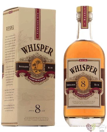 Whisper Antigua 8 years aged caribbean rum 40% vol.  0.70 l