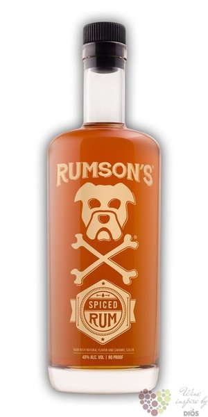 Rumsons  Spiced  flavored lightly aged caribbean rum 40% vol.  0.75 l
