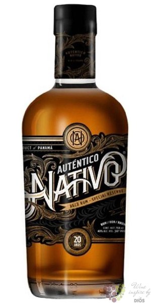 Autentico Nativo aged 20 years Panamas rum  40% vol.  0.70 l