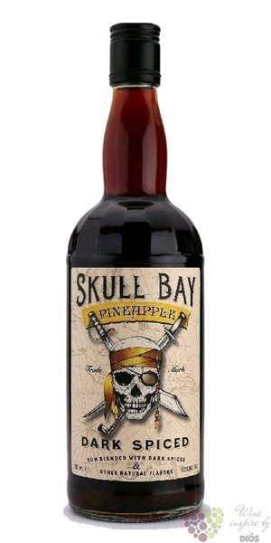Skull Bay  Dark Spiced Pineapple  flavored Caribbean rum 37.5% vol.  0.70 l