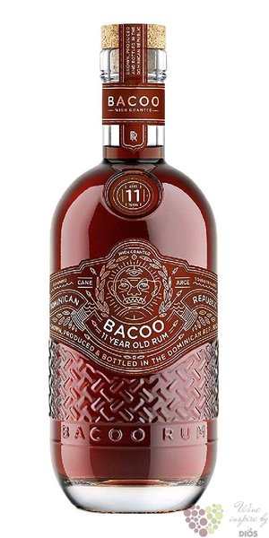 Bacoo aged 11 years Dominican rum 40% vol.  0.70 l