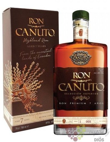 Canuto Highland aged 7 years gift box rum od Ecuador by Zhumir 40% vol.  0.70 l