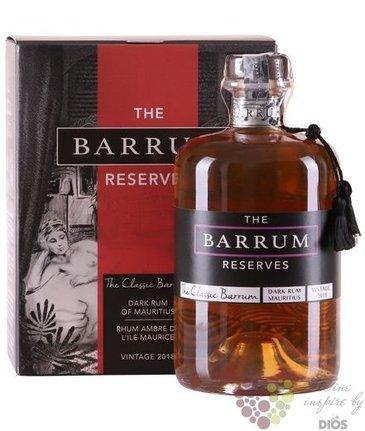 Barrum  Reserves the Classic Vintage 2018  aged Mauritian rum 40% vol.  0.70 l