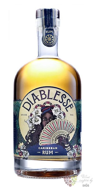 Diablesse „ Golden ” aged blended Caribbean rum 40% vol.  0.70 l