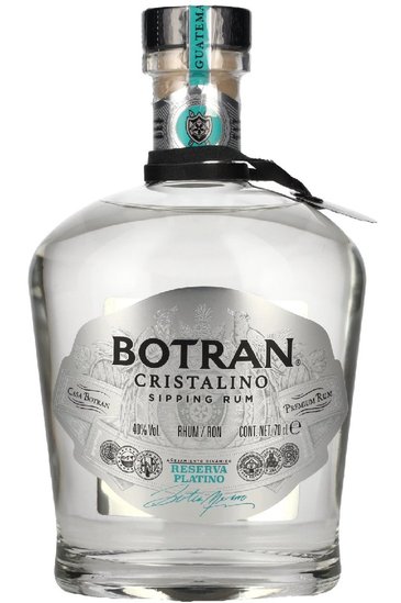Botran  Cristalino Ron Reserva Platino  Guatemalan sipping rum 40% vol.  0.70 l