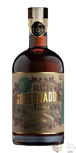 Gobernador aged 12 years Colombian rum 40% vol.  0.70 l