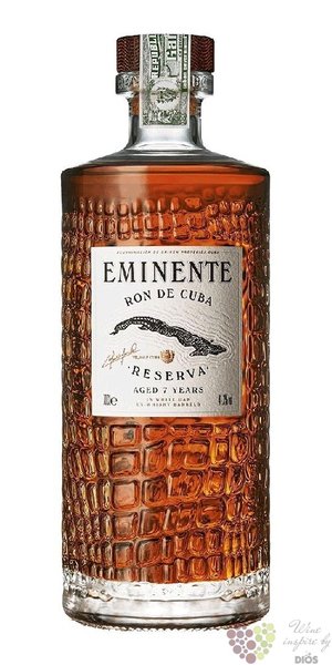 Eminente reserva  El Cocodrilo Cubano  7 years aged Cuban rum 41.3% vol.  0.70l