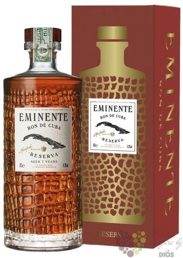 Eminente reserva  Reserva  7 years aged Cuban rum  41.3% vol.  0.70 l