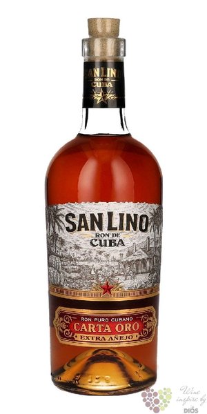 San Lino Carta oro  Extra Aejo  aged 4 years Cuban rum 40% vol   0.70 l