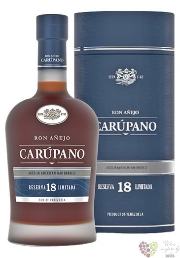 Carpano  Reserva limitada  aged 18 years Venezuela rum 40% vol.  0.70 l
