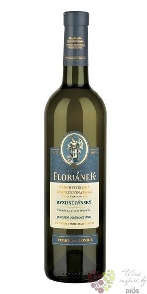 Ryzlink vlašský „ Svatý Floriánek ” jakostní víno odrůdové Šlechtitelka  0.75 l