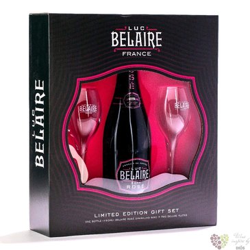 Luc Belaire ros  Rare  extra dry 2glass set Provence Aoc  0.75 l