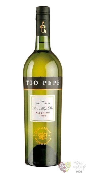 Sherry de Jerez  Fino  Do seco Palomino Fino by Tio Pepe 15% vol.  0.75 l