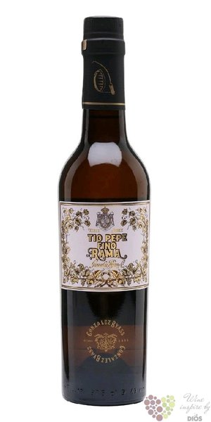 Sherry de Jerez  Fino en Rama  Do seco Palomino Fino by Tio Pepe 15% vol.  0.375 l