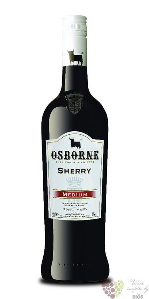 Sherry de Jerez  Amontillado  Do medium dry Osborne 15% vol.  1.00 l