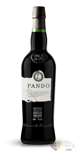 Sherry de Jerez fino  Pando  Do Superior very dry by Williams &amp; Humbert 15% vol.  0.75 l