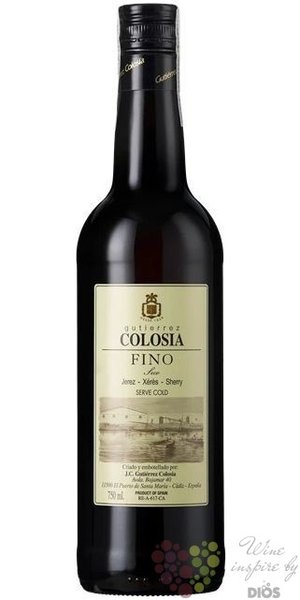 Sherry de Jerez Fino DO bodegas Gutirrez Colosa 15% vol.  0.75 l