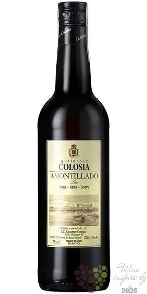 Sherry de Jerez Amontillado DO bodegas Gutirrez Colosa 18% vol.  0.75 l