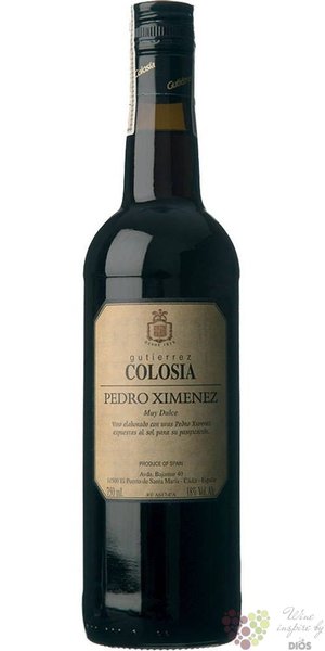 Sherry de Jerez Pedro Ximenz DO bodegas Gutirrez Colosa 17% vol.  0.75 l