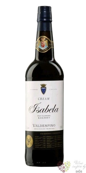 Sherry de Jerez Cream  Isabela  Do Valdespino 15% vol.  0.75 l