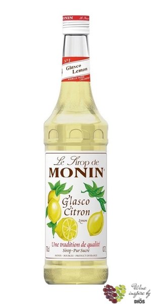 Monin  Glasco Citron  French lemon flavoured syrup 00% vol.   0.70 l