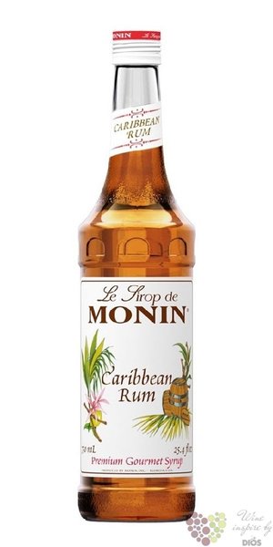 Monin  Caribbean rum  French flavoured coctail syrup 00% vol.   0.70 l