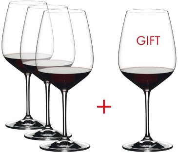 Riedel glass EXtreme  Cabernet  set 3+1 Free
