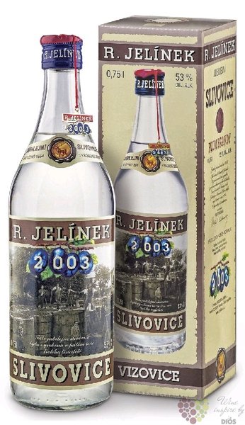 Slivovice  Jubilejni  2003 moravian plum brandy Rudolf Jelnek 53% vol.  0.70 l
