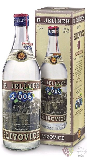 Slivovice  Jubilejni  2006 moravian plum brandy Rudolf Jelnek 53% vol.  0.70 l