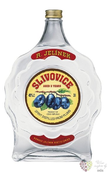 Slivovice bl  Budk  aged 3 years moravian plum brandy Rudolf Jelnek 45% vol.  3.00 l