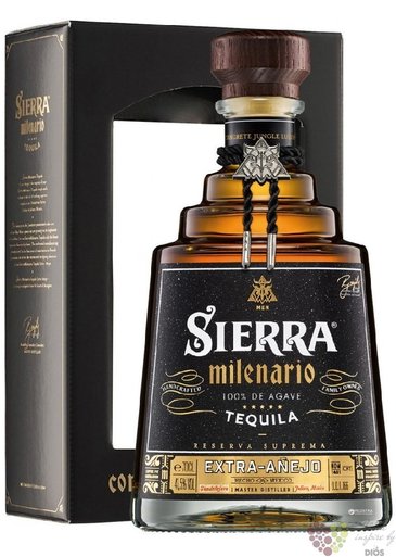 Sierra Milenario  Extra Aejo  100% of Blue agave Mexican tequila 40% vol.0.70 l