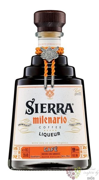 Sierra Milenario  Cafe  100% of Blue agave Mexican tequila liqueur 35% vol.  0.70 l