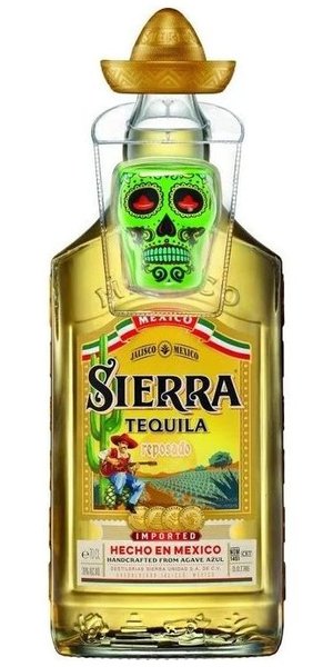 Sierra  Gold  glass original Mexican mixto tequila 38% vol.  0.70 l