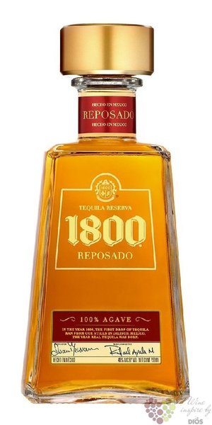 Jos Cuervo Reserva 1800  Reposado  Mexican tequila 38% vol.   0.70 l