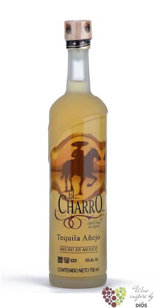 El Charro  Aejo  100% of Blue agave Mexican tequila 40% vol.    0.05 l