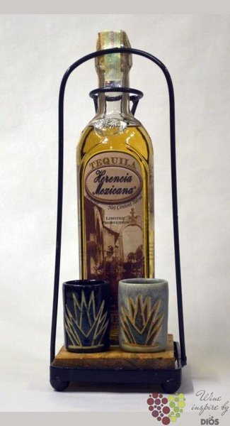 Herencia Mexicana  Aejo  2cups set 100% of Blue agave Mexican tequila 40% vol.    0.70 l