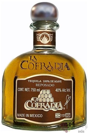 la Cofradia  Reposado  100% of Blue agave Mexican tequila  38% vol.  0.09 l