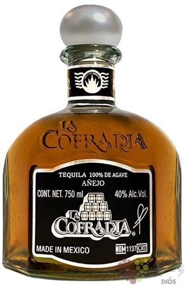 la Cofradia  Aejo  100% of Blue agave Mexican tequila  38% vol.  0.09 l