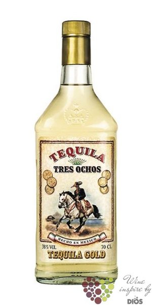 888 Tres Ochos  Gold  original Mexican tequila 38% vol.  0.70 l