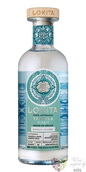 Lokita  Blanco  Mexican tequila 100% Agave Azul 40% vol.  0.70 l
