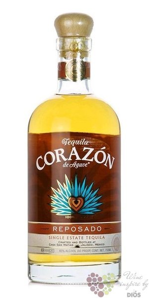 Corazn de Agve  Reposado  single estate Mexican tequila 40% vol. 0.70 l