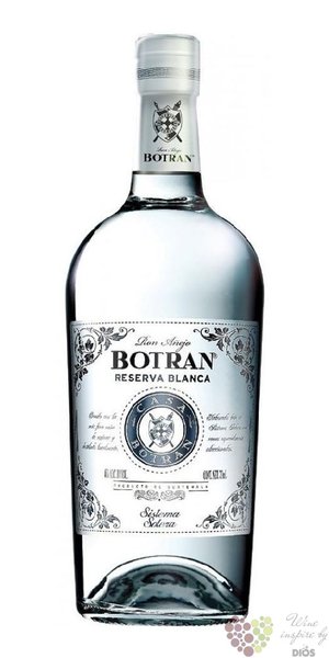 Botran  Reserva blanca  aged Guatemala rum 40% vol.  0.70 l