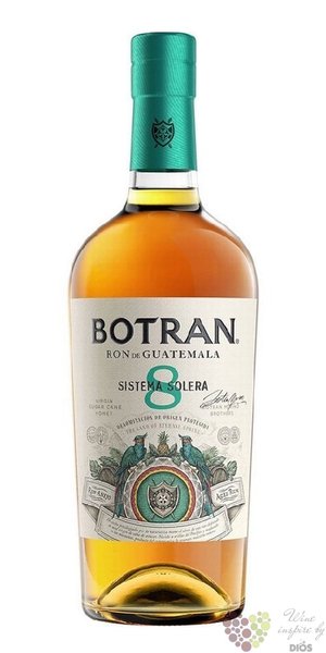 Botran  Sistema Solera 8  aged Guatemalan rum 40% vol. 0.70 l
