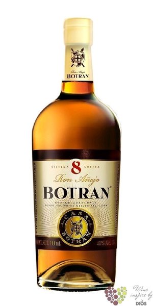 Botran  Aejo Oro Solera 8  aged Guatemalan rum 40% vol.  0.70 l