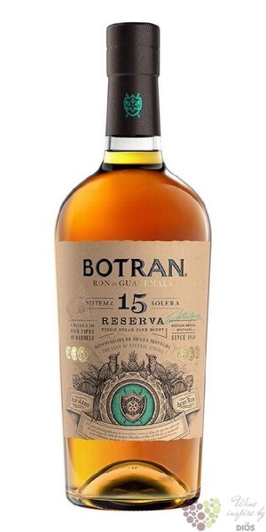 Botran  Sistema Solera 15 Reserva  aged Guatemalan rum 40% vol. 0.70 l