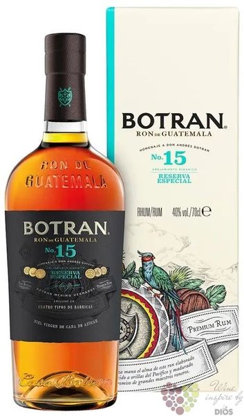 Botran  Sistema Solera 15 Reserva  aged Guatemalan rum  40% vol.  0.70 l