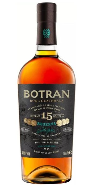 Botran  Sistema Solera 15 Reserva  aged Guatemalan rum  40% vol. 1.00 l