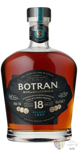 Botran  Sistema Solera 18 Solera 1893  aged Guatemalan rum 40% vol. 0.70 l