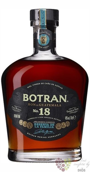 Botran  Sistema Solera 18 Reserva de la Familia  aged Guatemala rum 40% vol.  0.70 l