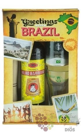 Velho Barreiro  Traditional  gift set Brasilian cachaca 39% vol.  0.70 l